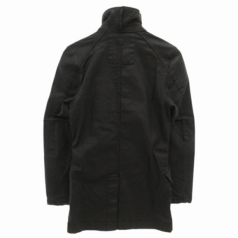 【中古】未使用品 ジースターロウ G-Star RAW タグ付き Scutar Utility Trench コート コーティングジャケット スタンドカラー ひざ丈 XXS 黒 ブラック /FF IBO76 メンズ 【ベクトル 古着】 250715