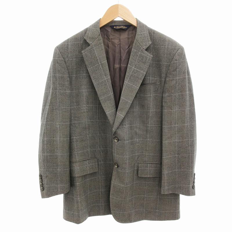 【中古】ブルックスブラザーズ BROOKS BROTHERS シングルスーツ セットアップ ビジネス ジャケット パンツ 2B 総裏 40SHT 34W グレー /FF ■MET1 メンズ 【ベクトル 古着】 250723