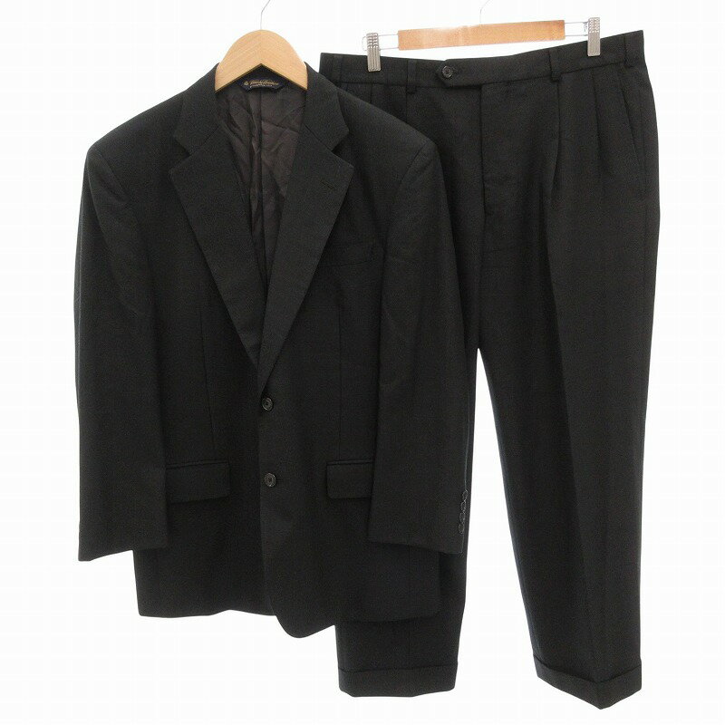 【中古】ブルックスブラザーズ BROOKS BROTHERS シングルスーツ セットアップ ジャケット パンツ 2B 総裏 40SHT 34W チャコールグレー /FF ■MET1 メンズ 【ベクトル 古着】 250723