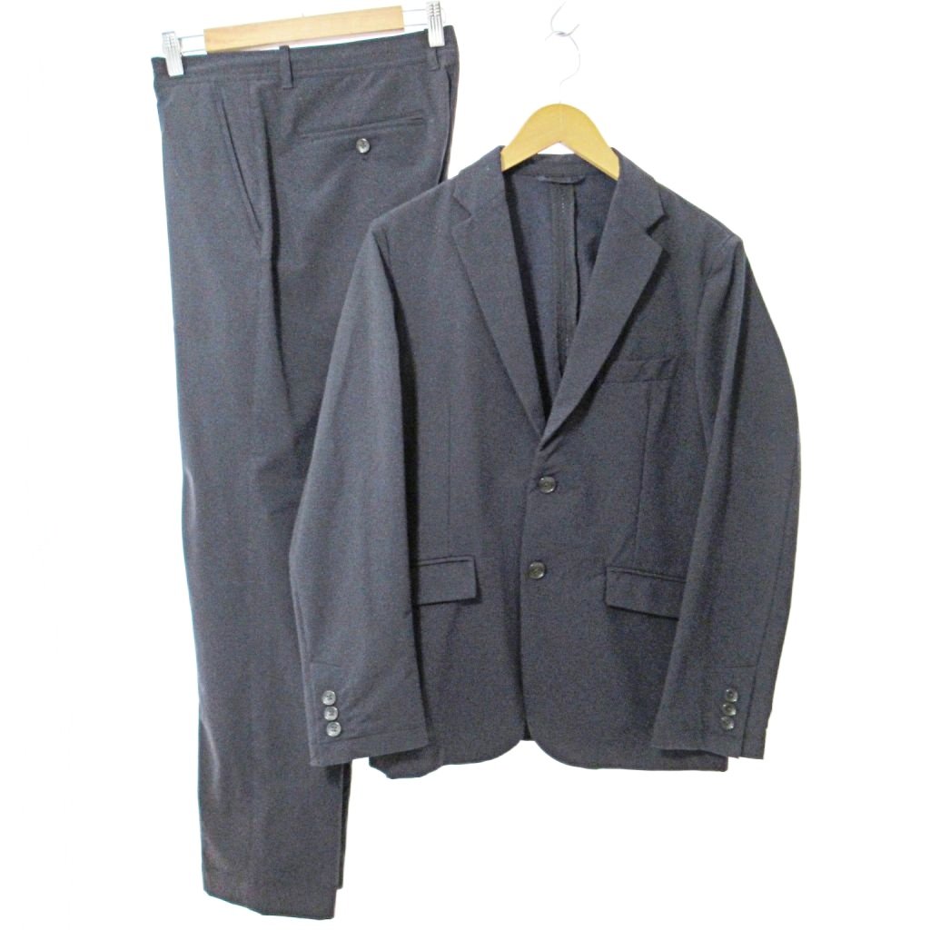 【中古】フォーワンセブンバイエディフィス 417byEDIFICE セットアップ カジュアルスーツ 洗える ポリエステル L 紺 ネイビー 0818 IBO78 メンズ 【ベクトル 古着】 250818