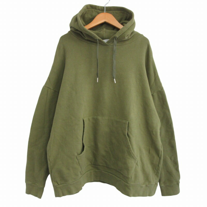 【中古】キャン ペプレイ CAN PEP REY ジャパンジャージ クラシック ユニセックス フーディー パーカー ドロップショルダー カーキ S メンズ レディース 【ベクトル 古着】 250817