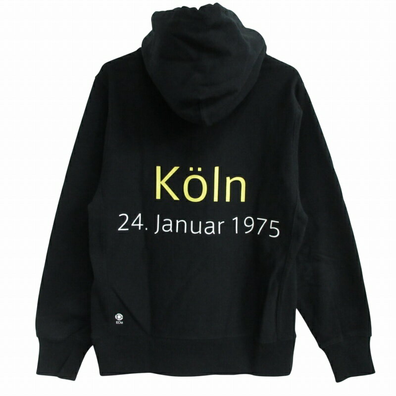 【中古】未使用品 アダムエロペ Adam et Rope' × ECM キース ジャレット KEITH JARRET コラボ タグ付 PHOTO PARKA パーカー フーディ プリント GMM-79100-C 黒 ブラック M ユニセックス メンズ レディース 【ベクトル 古着】 250817