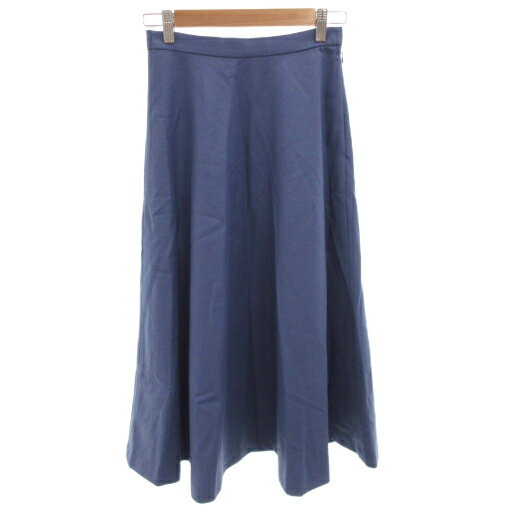 【中古】トゥモローランド TOMORROWLAND フレアロングスカート ウール 34 青 ブルー /FF ■YHS7 レディース 【ベクトル 古着】 251018