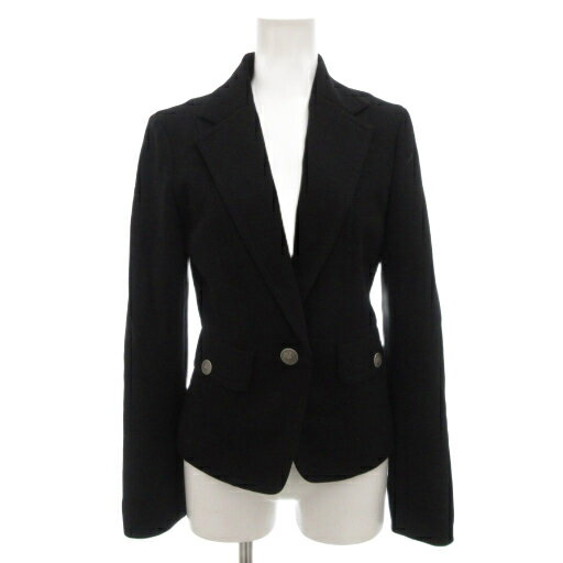 【中古】アンタイトル UNTITLED ジャケット ブレザー ウール 1 黒 ブラック 銀色ボタン シルバーカラー /FF ■YHS7 レディース 【ベクトル 古着】 251018