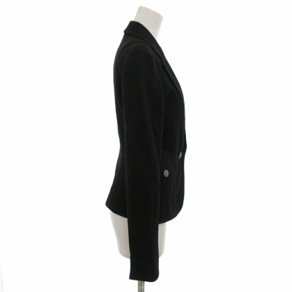 【中古】アンタイトル UNTITLED ジャケット ブレザー ウール 1 黒 ブラック 銀色ボタン シルバーカラー /FF ■YHS7 レディース 【ベクトル 古着】 251018