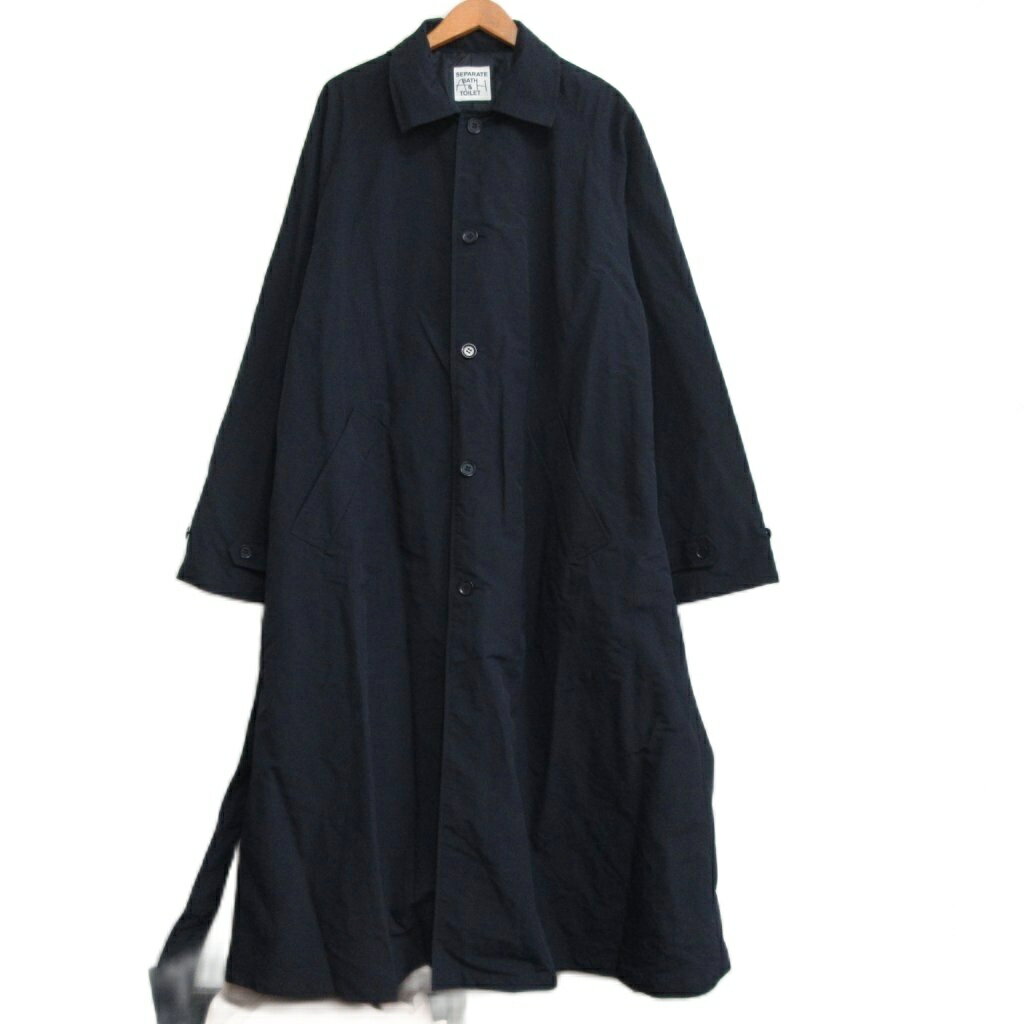 【中古】SEPARATE BATH&TOILET AH.H 長谷川昭雄 24AW 2WAY ナイロン ロングトレンチコート ステンカラ..