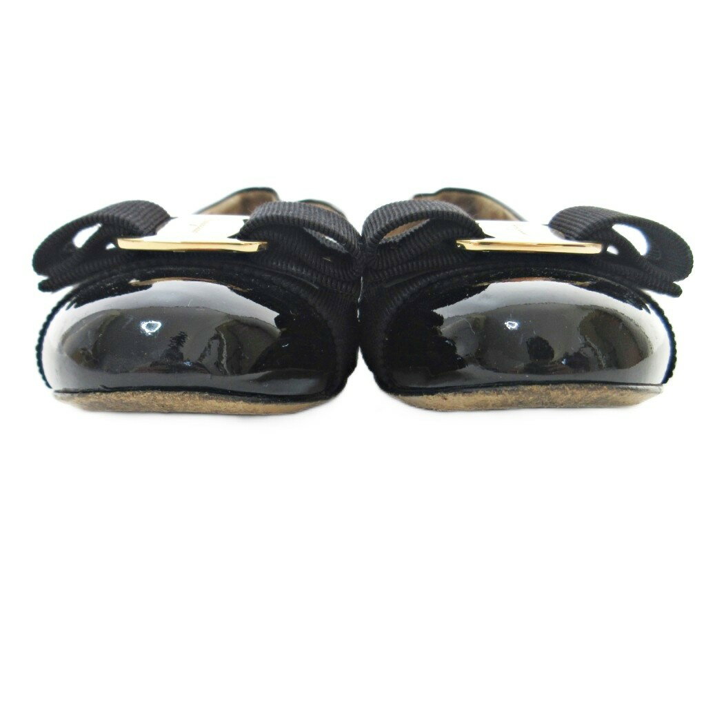 【中古】サルヴァトーレフェラガモ Salvatore Ferragamo ヴァラリボン エナメル バ...