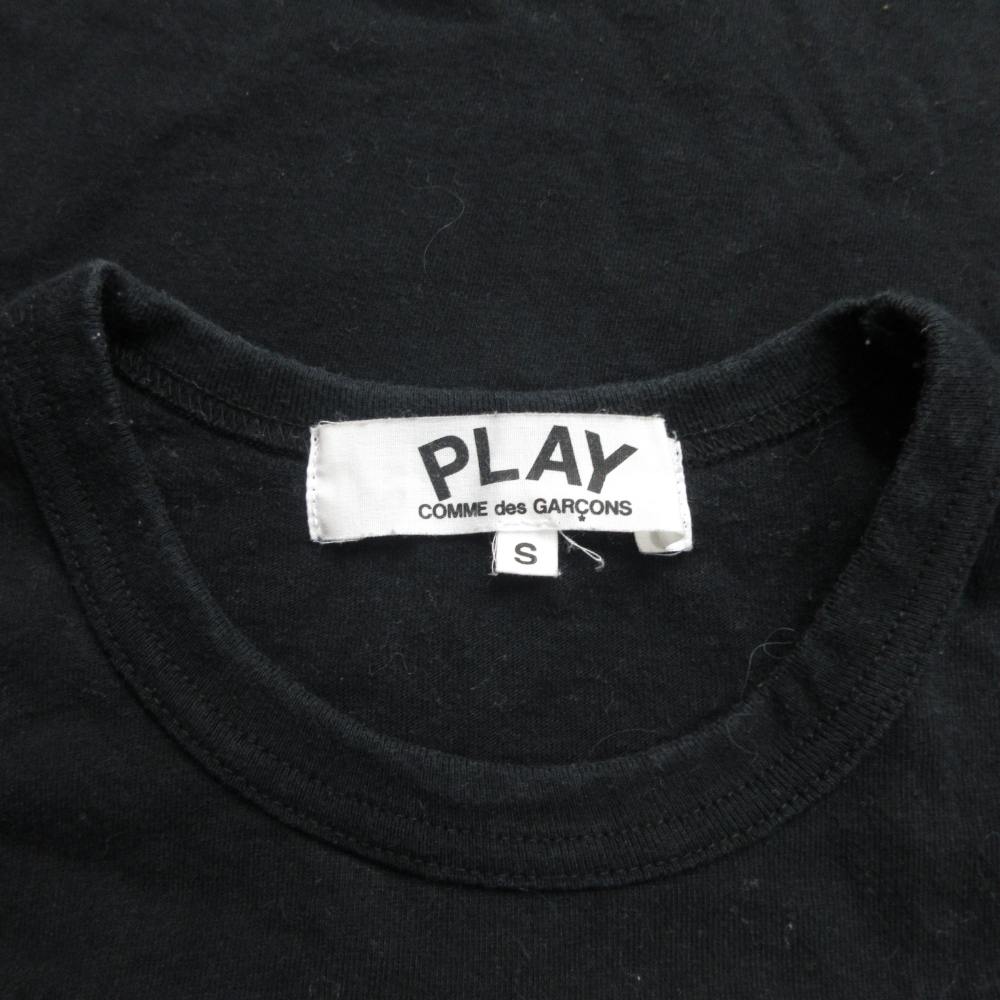 【中古】プレイコムデギャルソン PLAY COMME des GARCONS AD2011 ハートロゴ Tシャツ 半袖 刺繍 S 黒 ブラック AZ-T157 IBO90 レディース 【ベクトル 古着】 260221