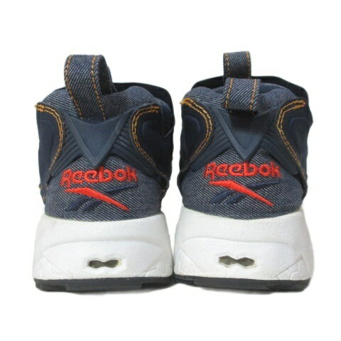 【中古】リーボック Reebok ×ZOZO インスタ ポンプフューリー デニム スニーカー シューズ 靴 UK4 23.5cm 紺 ネイビー IBO92 /X レディース 【ベクトル 古着】 260407 2