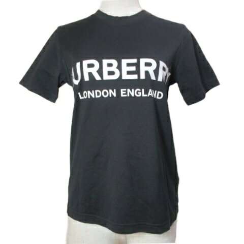 【中古】バーバリー BURBERRY リカルドティッシ期 ロゴ Tシャツ カットソー 半袖 プリント クルーネック XS 175/84A 黒 ブラック 8011651 ■MNK6 /X レディース 【ベクトル 古着】 260320