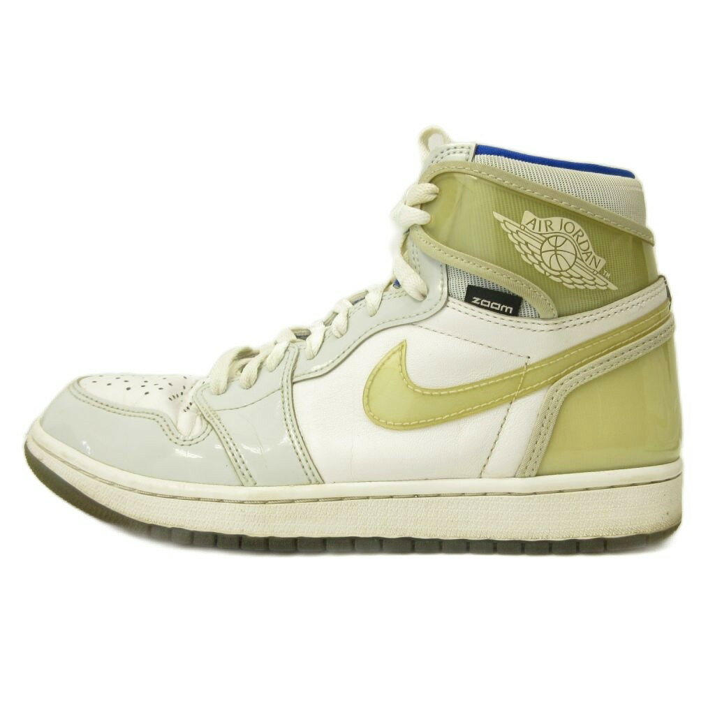 ナイキ NIKE エアジョーダン1 AIR JORDAN 1 HIGH ZOOM RACER BLUE スニーカー シューズ ハイカット レザー 切替 エナメル US9 27.0cm 白 ホワイト CK6637-104 0319 ■MNK6 メンズ 260319