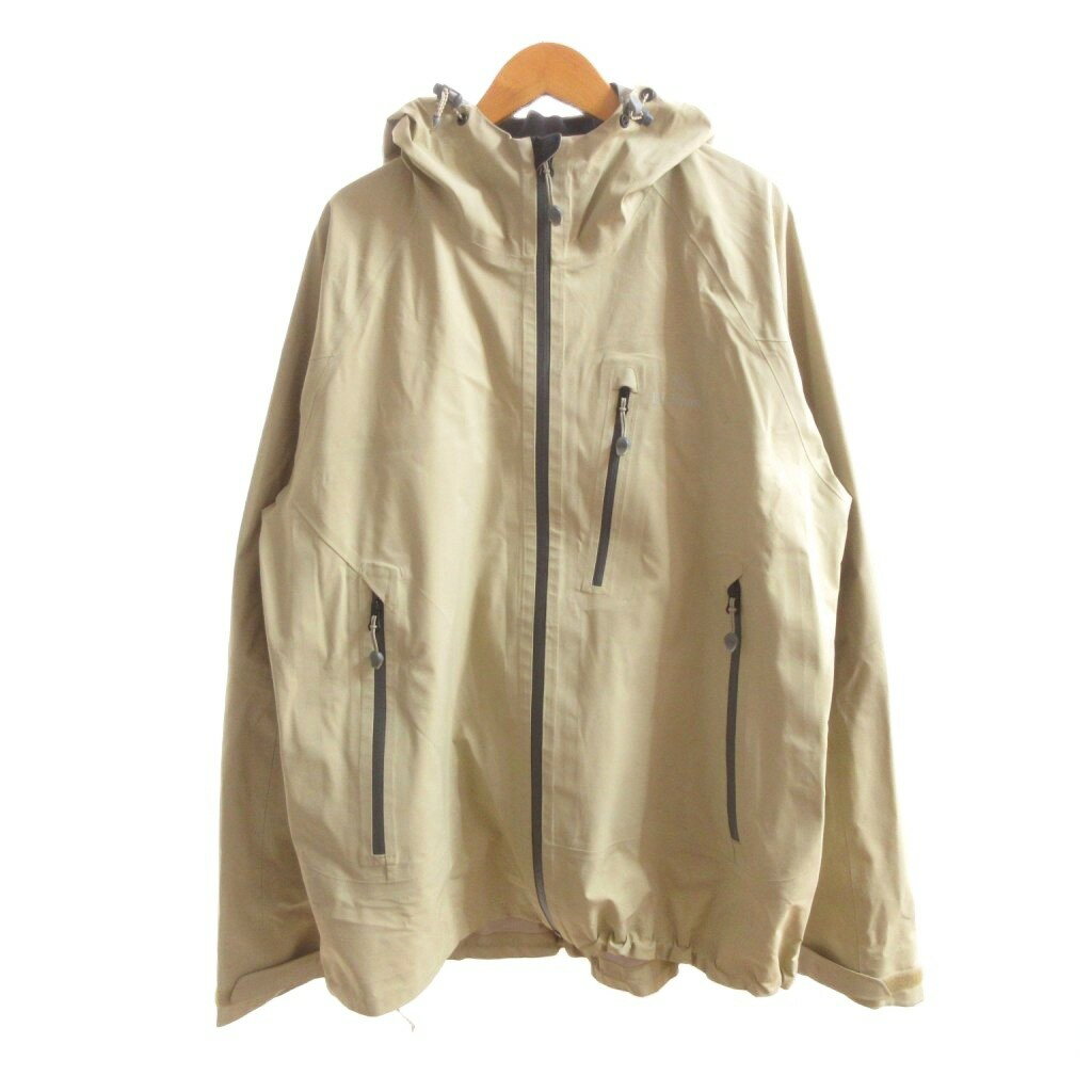Jacket - 【中古】エルエルビーン L.L.BEAN ナイロンパーカー マウンテンパーカー L ベージュ ロゴプリント ドロスト /SJ IBO92 メンズ 【ベクトル 古着】 260420