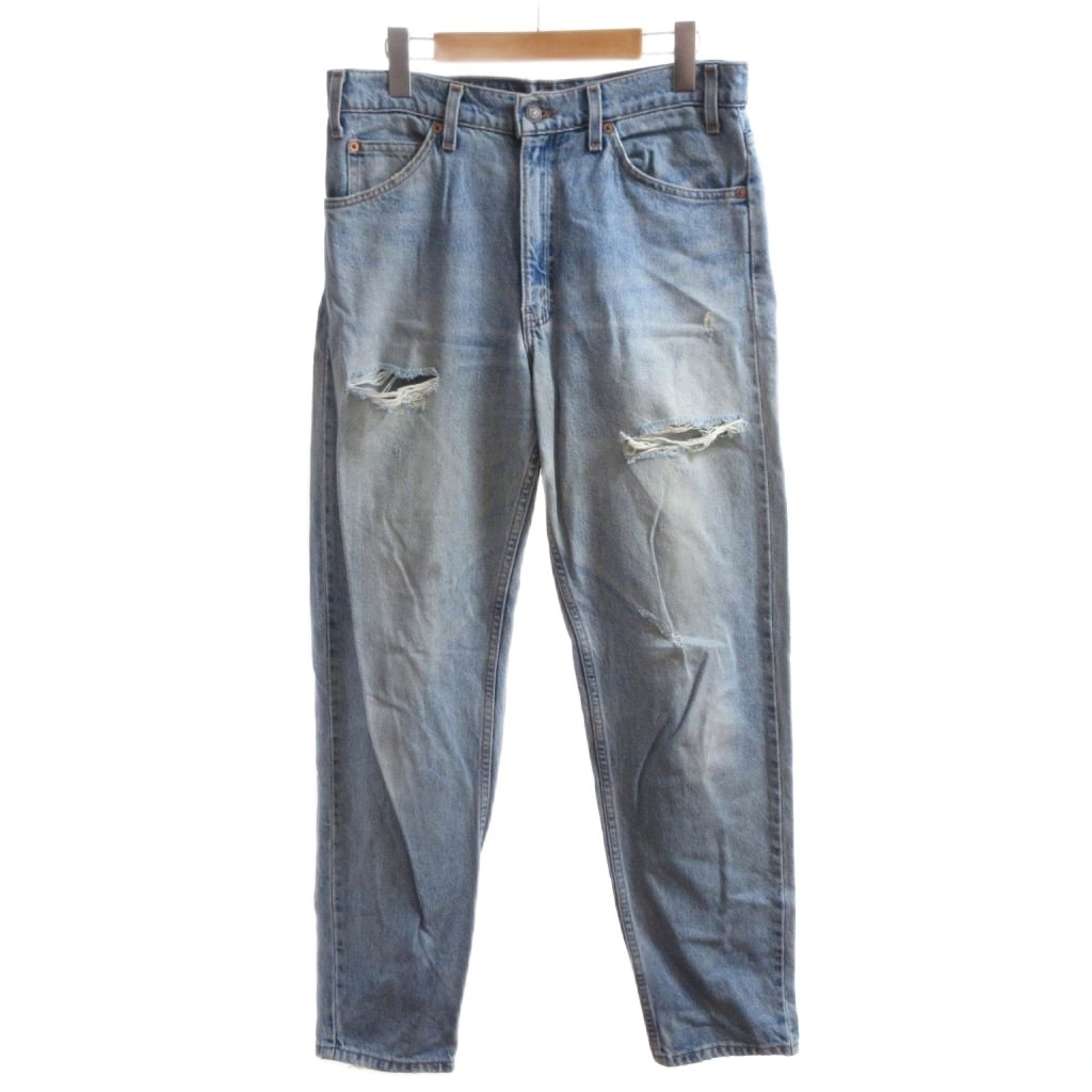 【中古】リーバイス Levi's 550 デニム ジーンズ W32 L32 ライトインディゴブルー ダメージ加工 ワイド オレンジタグ/HW メンズ 【ベクトル 古着】 260422