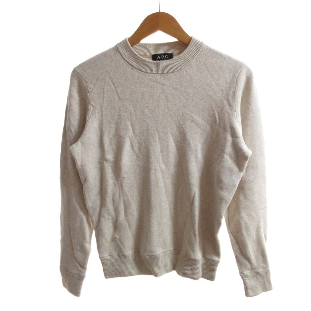 Three-Quarter Knit - 【中古】アーペーセー A.P.C. 美品 セーター ニット S 白 ホワイト 長袖 クルーネック /SJ レディース 【ベクトル 古着】 260421