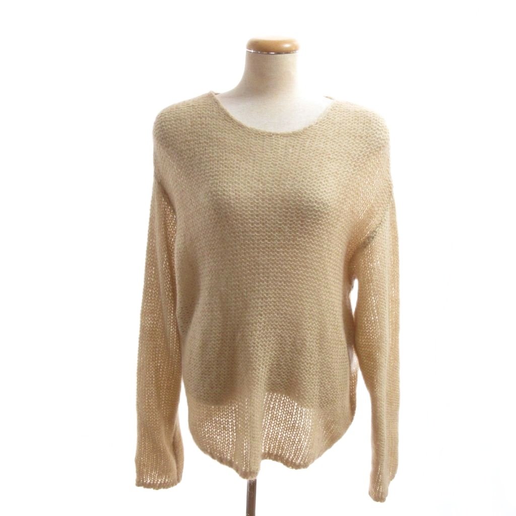 乐天商城 - 【中古】デラックス Deluxe 22AW モヘアニット セーター ベージュ M ウール混 透け網 ローゲージ/HW レディース 【ベクトル 古着】 260416
