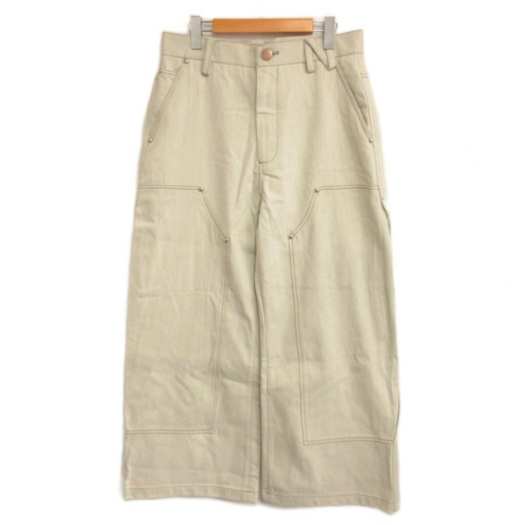 [중고]누루스 NULLUS 미품 26SS NUSS26TRO002-SLW 더블니 데님 팬츠 청바지 2 화이트 화이트 NUSS26TRO002-SLW 맨즈 [벡터 헌옷] 260421