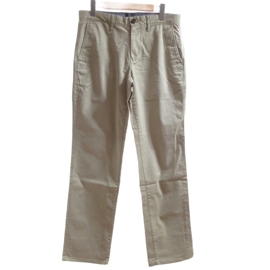 【中古】ギャップ GAP KHAKISチノパンツ ストレート ストレッチ 76/81 ベージュ メンズ 【ベクトル 古着】 260425