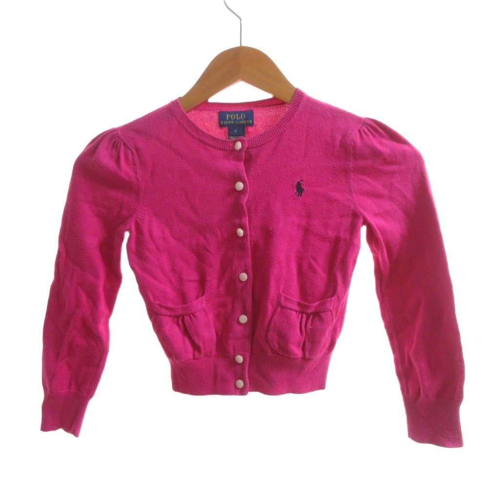 【中古】ポロ ラルフローレン POLO RALPH LAUREN 美品 カーディガン ニット 6 ピン...