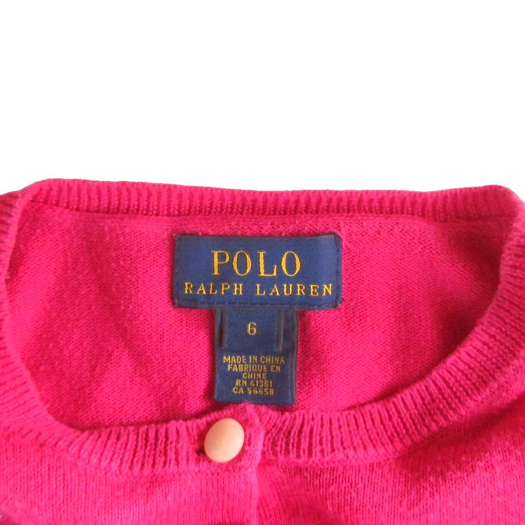 【中古】ポロ ラルフローレン POLO RALPH LAUREN 美品 カーディガン ニット 6 ピン...