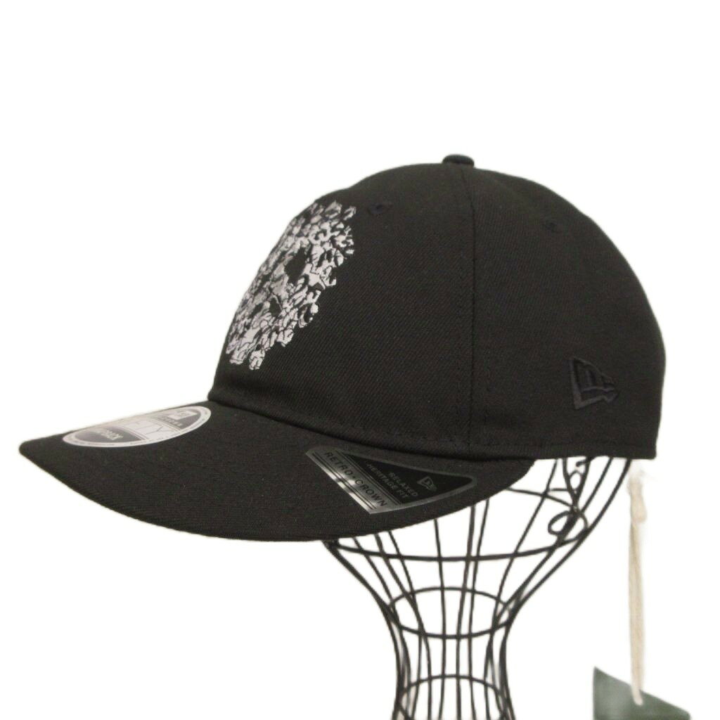 【中古】未使用品 デニム ティアーズ DENIM TEARS × ニューエラ NEW ERA タグ付き 25SS Peace Wreath Snap Back Cap 帽子 キャップ 刺繍 黒 ブラック メンズ 【ベクトル 古着】 260504