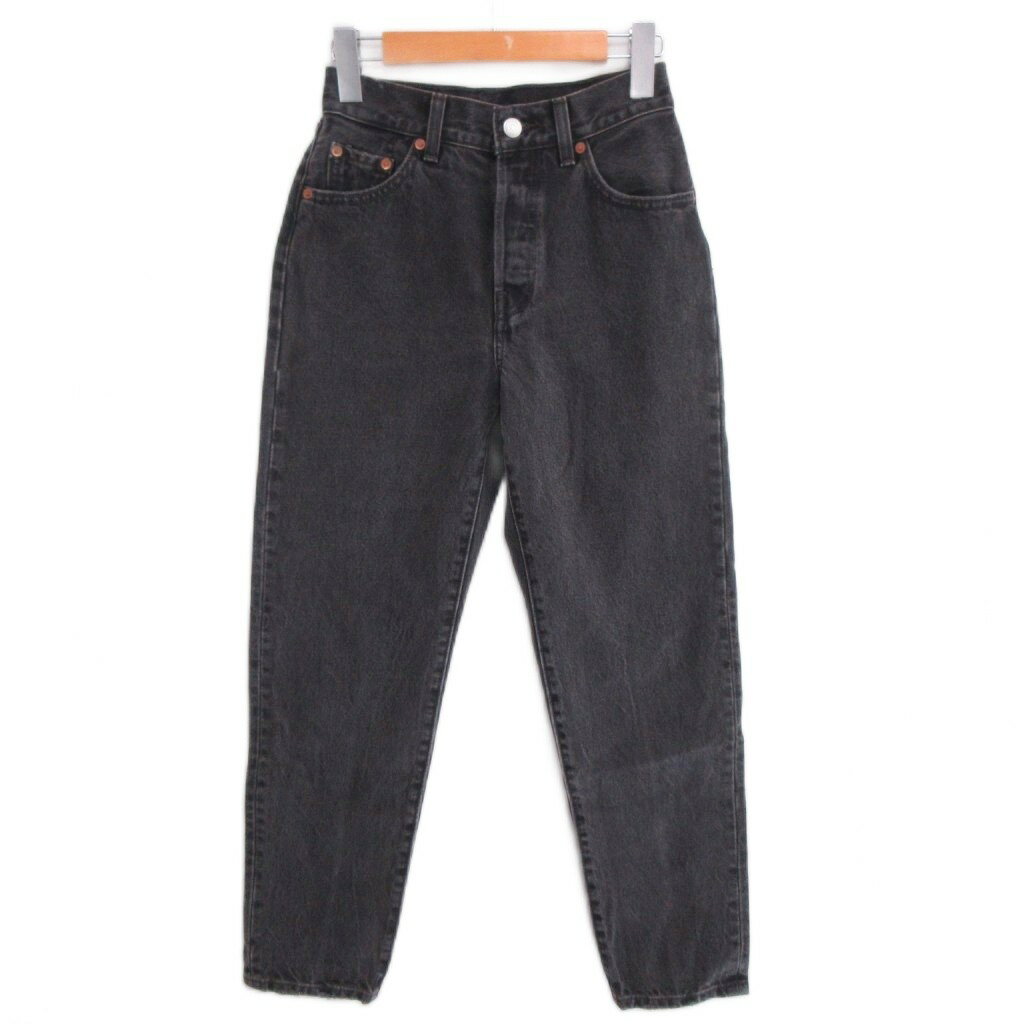 [중고] 리바이스 프리미엄 Levis PReMIUM 501 블랙 데님 팬츠 청바지 BIGE W23L28 다크 그레이 IBO96 여성 [벡터 헌옷] 260530