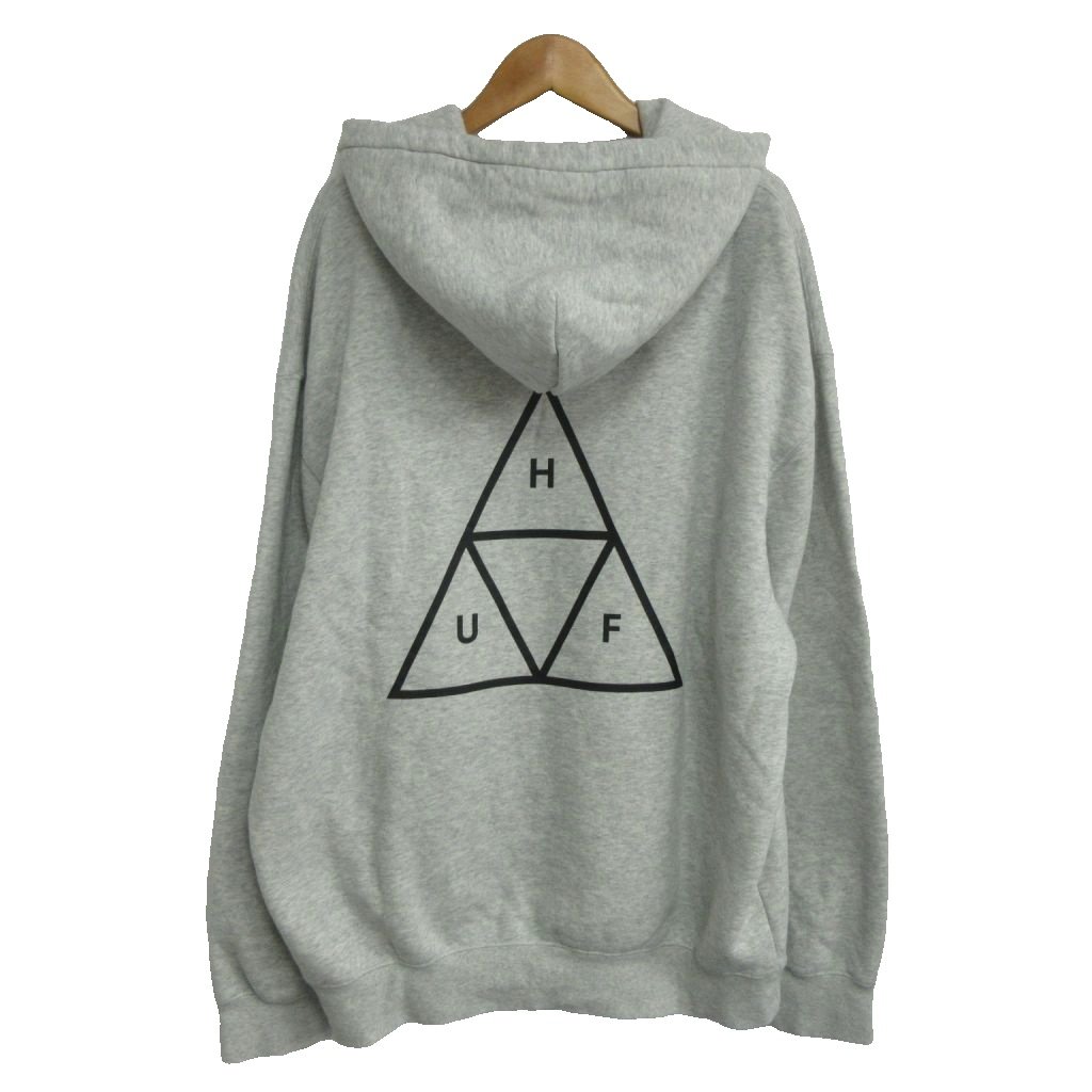 Rakuten - 【中古】ハフ HUF SET TT P/O HOODIE パーカー フーディ ロゴ 裏起毛 L ライトグレー メンズ 【ベクトル 古着】 260523