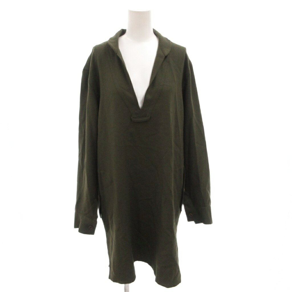 Robes & Confections スモックシャツ プルオーバー ロング スキッパー 長袖 3 カーキ /FF IBO98 レディース  260611