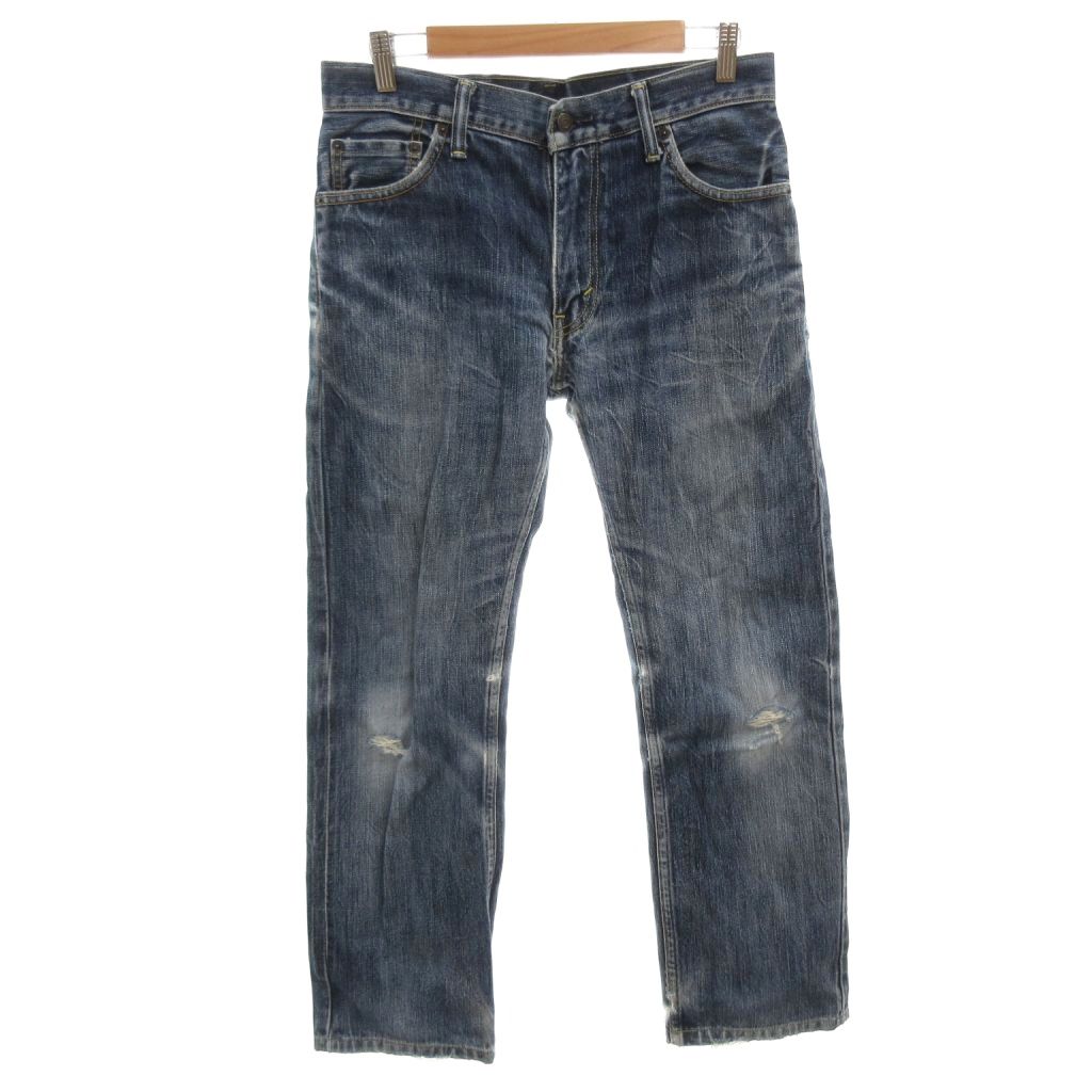 [Used] Levi's 505 Denim Pants Jeans Straight Fit Size 30 34 Indigo /FF Men's [Vector Used Clothing] 260622