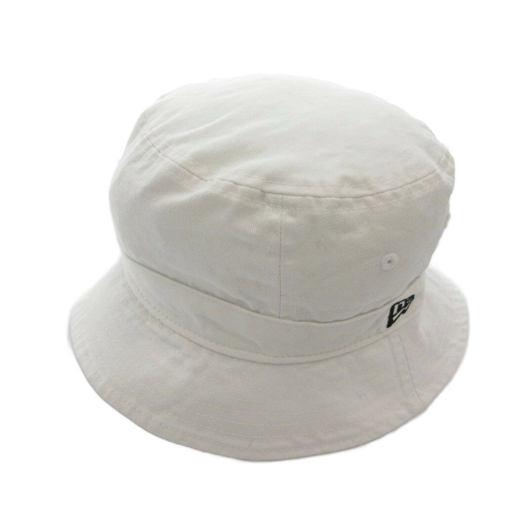 【中古】ニューエラ NEW ERA 帽子 ハット バケハ ロゴ刺繍 バイカラー 白 ホワイト 黒 ブラック /FF レディース 【ベクトル 古着】 260616