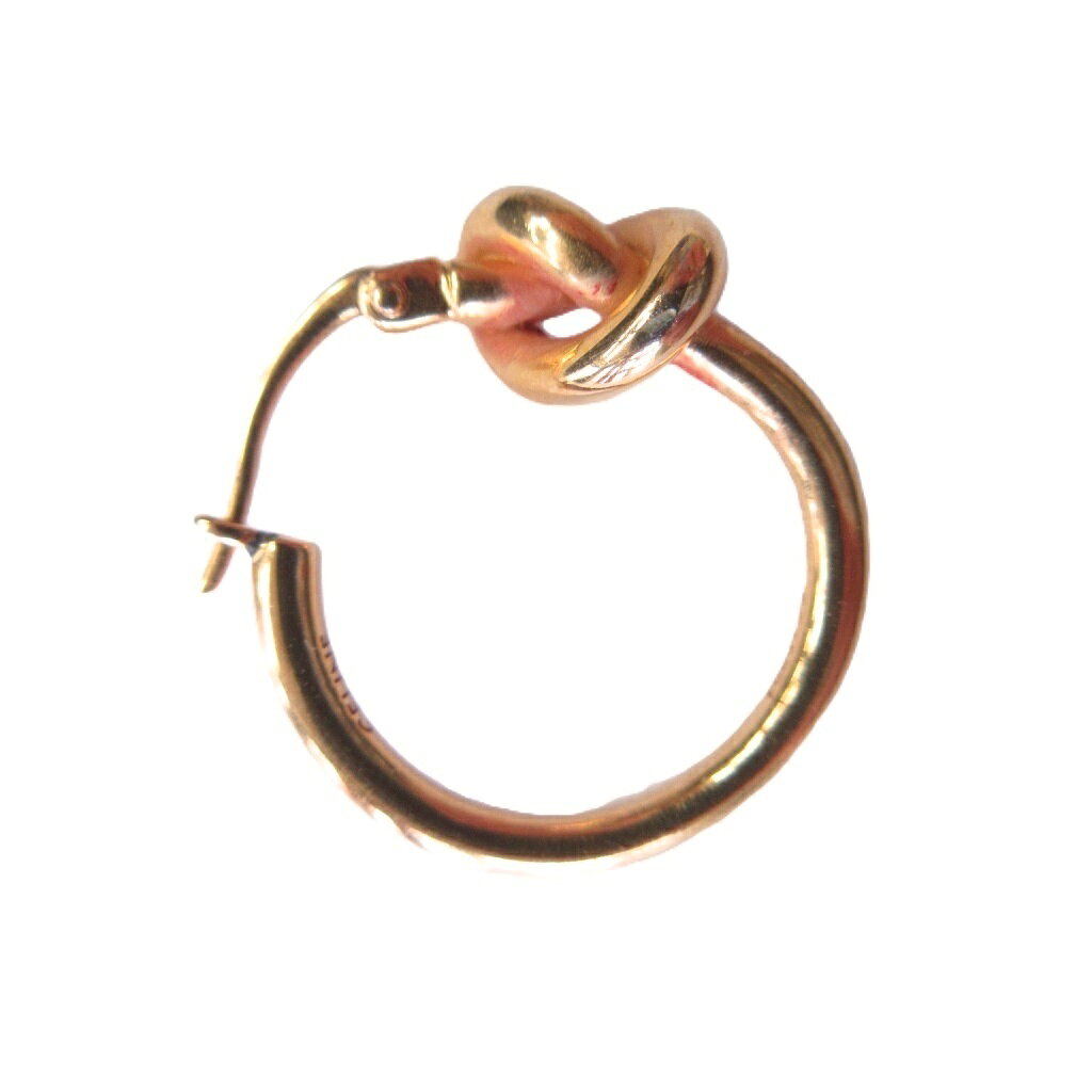 【中古】セリーヌ CELINE SCA5221 ノット スモール フープピアス 片耳 ゴールドカ...