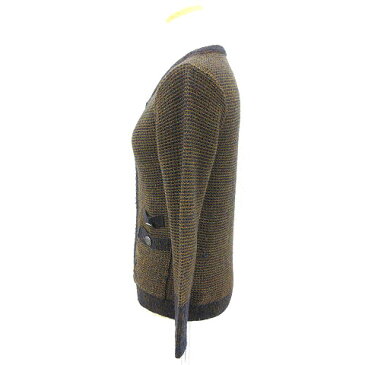 ジャーナルスタンダード JOURNAL STANDARD カーディガン ジャケット ニット ウール混 ノーカラー 茶 ブラウン 180109 レディース 【中古】【ベクトル 古着】 180109 ブランド古着ベクトルプレミアム店