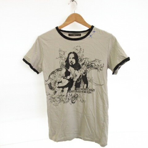 【中古】vanana gold label lag カットソー Tシャツ 半袖 プリント グレー L *E183 メンズ 【ベクトル 古着】 201014 ベクトルプレミアム店