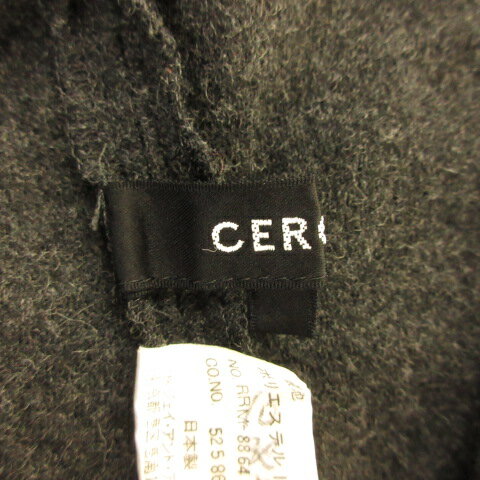 【中古】セルッチオ CERCHIO ステンカラージャケット 長袖 チャコールグレー M *E278 レディース 【ベクトル 古着】 220627