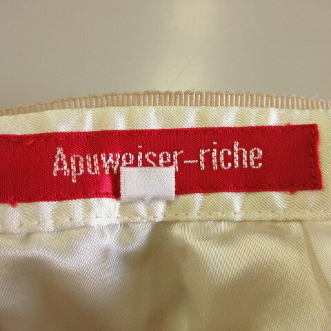 【中古】アプワイザーリッシェ Apuweiser-riche スカート ミニ フレア 花柄 黄 1 *T788 レディース 【ベクトル 古着】 221024
