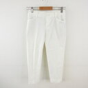 【中古】マルイ アールユー ru クロップドパンツ サブリナ ストレッチ 白 SS *E280 レディース 【ベクトル 古着】 221025