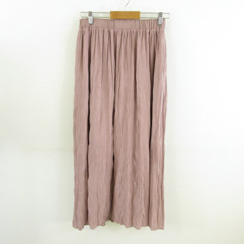 【中古】ラディエイト RADIATE スカート ロング ギャザ− ピンク F *T963 レディース 【ベクトル 古着】 230131