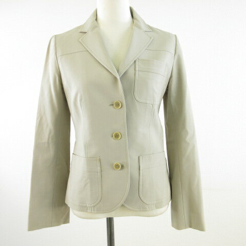 【中古】セオリー theory テーラードジャケット 長袖 グレージュ 0 *T38 レディース 【ベクトル 古着】 230203