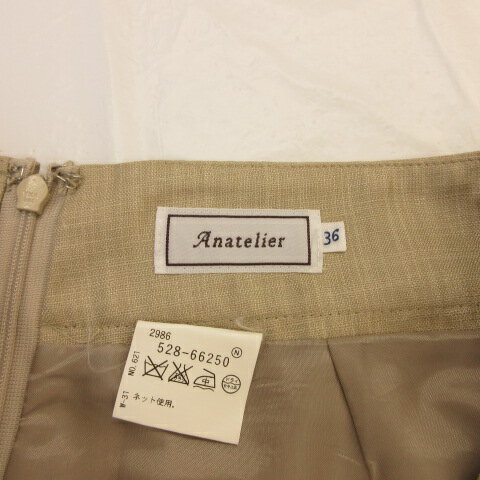 【中古】アナトリエ ANATELIER ショートパンツ キュロット ティアード ベージュ 36 *T142 レディース 【ベクトル 古着】 230213