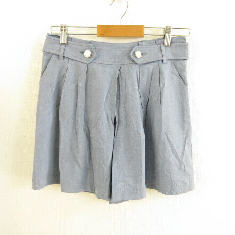 【中古】エフデ ef-de キュロット ショートパンツ 青 9 *T987 レディース 【ベクトル 古着】 230426