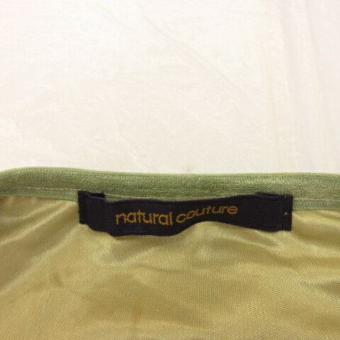 【中古】ナイスクラップ NICE CLAUP ナチュラルクチュール natural couture キャミワンピース ニット ミニ 緑 *A125 レディース 【ベクトル 古着】 230512