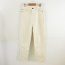 【中古】PUCHIPRA no AYA Produce テーパードパンツ ロング ストレッチ アイボリー 61 *T251 レディース 【ベクトル 古着】 230519(4)