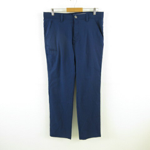 【中古】ツアーディビジョン Tourdivision ロングパンツ ゴルフウェア ストライプ ストレッチ 紺 88 *T683 メンズ 【ベクトル 古着】 230626