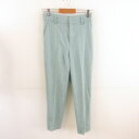 【中古】コムサ COMME CA パンツ スラックス ストレッチ アンクル 緑 11 *T242 レディース 【ベクトル 古着】 230809