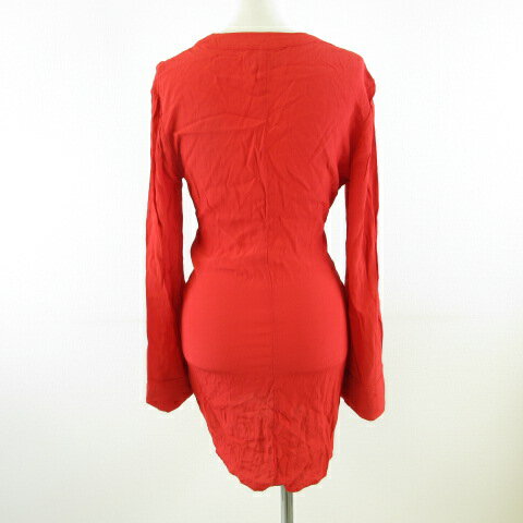 【中古】L'Acn demie チュニック 長袖 赤 XS *T586 レディース 【ベクトル 古着】 230914