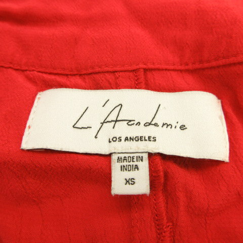 【中古】L'Acn demie チュニック 長袖 赤 XS *T586 レディース 【ベクトル 古着】 230914