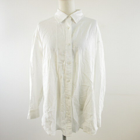 【中古】ジーユー GU シャツ ブラウス 長袖 白 M *T737 レディース 【ベクトル 古着】 230922