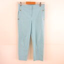 【中古】デプレ DES PRES トゥモローランド クロップドパンツ ストレッチ 水色 32 *T905 レディース 【ベクトル 古着】 231005(4)