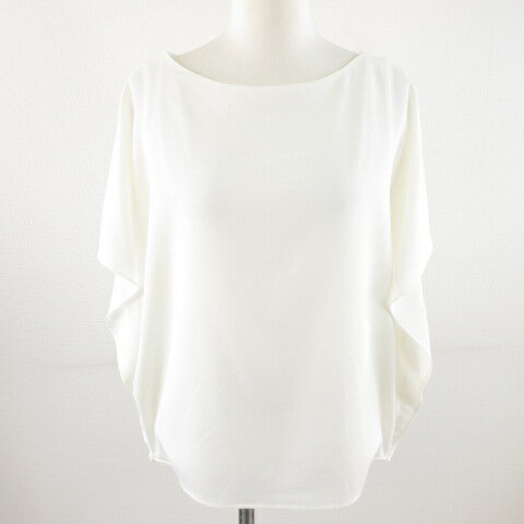 【中古】インディヴィ INDIVI カットソー フレンチスリーブ オフホワイト 白 38 *A854 レディース 【ベクトル 古着】 231013