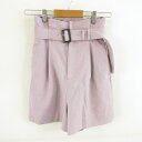 【中古】ヘザー Heather ハイウエストショートパンツ 紫 S *T103 レディース 【ベクトル 古着】 231026