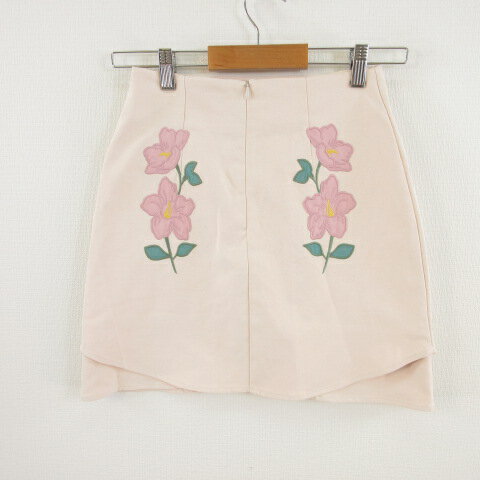 【中古】ダズリン dazzlin ミニスカート 花柄 台形 ピンク S *T132 レディース 【ベクトル 古着】 231027